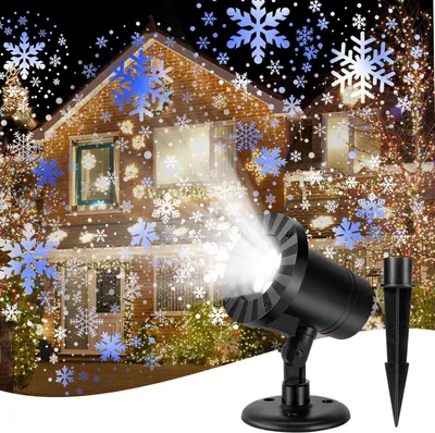 Produktbild von Weihnachtsprojektor für den Außenbereich, IP65 wasserdichte LED-Schneeflockenlampe, Schneefallprojektionslichter für die Innen- und Außendekoration, Partys, Feiertage und Hochzeiten