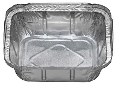 Produktbild von 100 Aluschale eckig 500 ml, 164x164x36 mm, ideal für Lasagne oder Nudeln