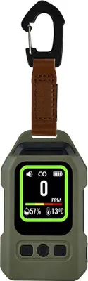 Produktbild von INF Tragbarer Kohlenmonoxiddetektor: CO-Messgerät mit Magnet, LED & Temp/Feuchte Grün