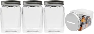 Zdjęcie produktu dla Składane skarbonki w kształcie świniąt - małe - 4 sztuki - przezroczyste - skarbonki dla dzieci - pojemniki na monety - do oszczędzania pieniędzy - wykonane z tworzywa sztucznego z pokrywką z otworem