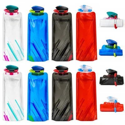 Image de Solidchoice - Lot de 8 bouteilles pliables de 700 ml