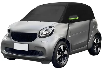 Zdjęcie produktu dla Pokrowiec samochodowy do garażu, wodoodporny, pasujący do Smart Fortwo (lata produkcji: 2006-2025), kolor: czarny