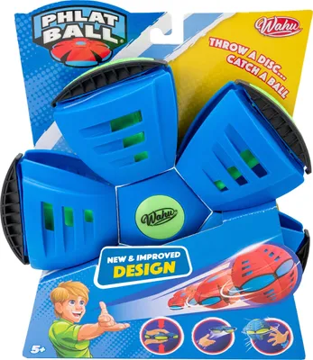 Produktbild von Wahu - PHLAT BALL Classic - Blau - Frisbee & Ball in Einem – Transformierbare Wurfscheibe – Outdoor-Spiel für Kinder ab 5 Jahren – 22,9 cm Frisbee