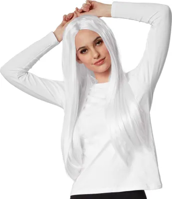 Produktbild von Perücke Lange Haare glatt - weiß