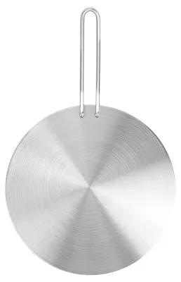Induktionsadapterplatte Edelstahl 24 cm mit abnehmbarem Griff