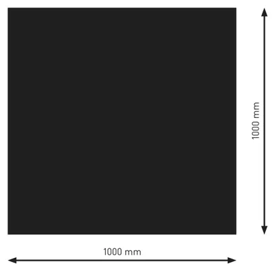Produktbild von Raik Bodenplatte B1 Rechteck / Quadrat schwarz pulverbeschichtet 1000 x 1000 mm