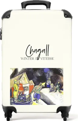 Obrázek produktu pro NoBoringSuitcases.com® Kufr Příruční zavazadlo na kolečkách Malý cestovní kufr na kolečkách - Umění - Chagall - Kresba - Zima - Staří mistři - Velikost kabiny < 55x40x23 cm a 55x40x20 cm - Foto kufr - Kabinový kufr - Palubní zavazadloKufr na ruční zavazadla 55x35x20 cm, 36L,