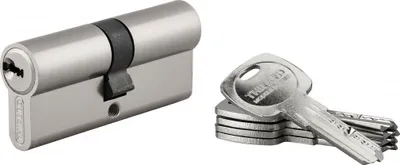 Image de Cylindre de serrure double entrée Trafic 6, 35x35mm, anti-arrachement, anti-perçage, nickel, 5 clés - THIRARD