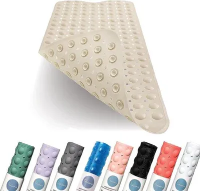 Imagen del producto de Unyqoos®: Alfombrilla antideslizante para ducha y bañera, con 200 ventosas, lavable, resistente al moho, sin látex, sin BPA ni ftalatos
