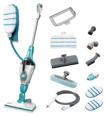 Image de BLACK+DECKER Balai Vapeur 1300W Multifonctions avec Gant Steamitt et 12 Accessoires