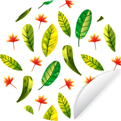 Produktbild von MuchoWow® Runde Wandtattoo - Wandsticker Tapete Aufkleber Dschungel - Farben - Blätter Ø 100 cm Selbstklebend und Repositionierbar - Wandaufkleber - Kreis - Tapetenkreis - Wandbild rund - Schlafzimmerdekoration - Wanddeko - runde Tapete - Kunst für zu Hause