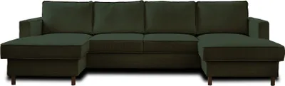 Produktbild von Best Mobilier Jake, Ecksofa, Grün, 7 Sitz(e), Jake, Samt, Holz