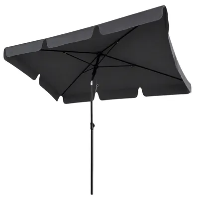 Zdjęcie produktu dla Parasol ogrodowy FLOKS z ochroną UV ciemnoszary 200x123x235 cm