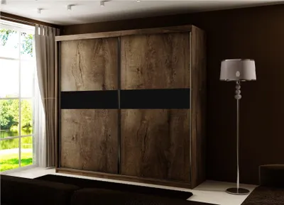 Produktbild von Top Schrank 200 cm, 3 Farben. Variante: Farbe Esche dunkel, Größe 200x200x62