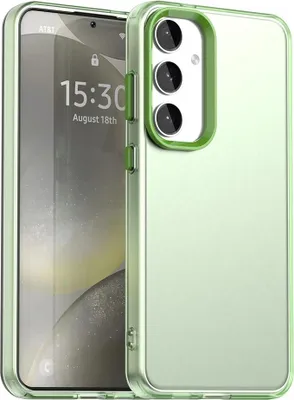 Produktbild von Hülle für Samsung Galaxy S25 FE - Phonesta HardFrost Semi-Transparent Back Cover - Matt Grün