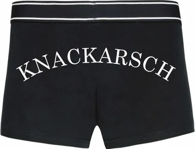 Produktbild von Boxershorts - Mann - Boxer-0009-man-black-h-S - schwarz - S - hinten - Knackarsch - lustiges Motiv - Spruch - Unterwäsche - Unterhose - Freizeit - lustig