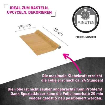 Produktbild von Klebefolie Eiche hell - 67,5x150cm