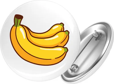 Produktbild von Huuraa Button Banane Comic 25mm rund mit Sicherheitsnadel Ansteckbutton Geschenkidee