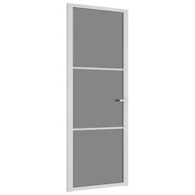 Obrázok produktu pre interiérové dvere vidaXL 76x201,5 cm Biele ESG sklo a hliník