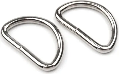 Produktbild von 10 Halbring D-Ring, nicht verschweisst, 32x17x2,5mm,vernickelt