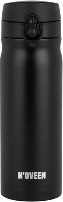 Immagine prodotto di NOVEEN Bottiglia in acciaio inox opaco | 400 ml, nero