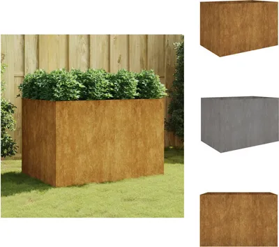 Obrázek produktu pro vidaXL Zvýšený záhon 120x80x80 cm Corten ocel - Květináče a květináče
