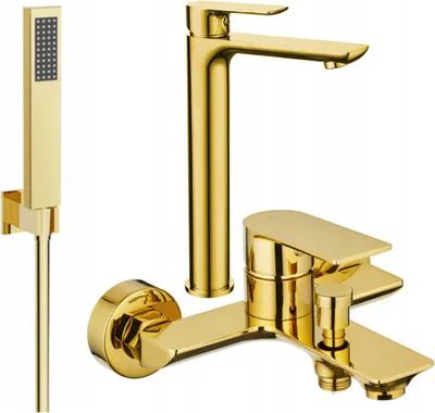 Produktbild von Mexen Alfa R02 Badewannenset, Gold - 745713R02-50