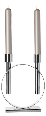 Image de Fink CARPIO, applique murale, 2 lumières, en acier inoxydable, plaqué chrome, finition brillante, couleur argent, L. 20 cm, l. 8 cm, H. 26,5 cm, référence : 141095