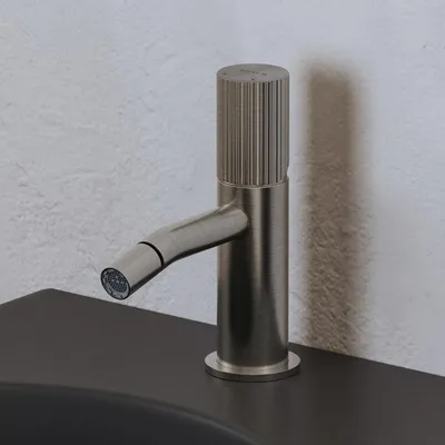 Zdjęcie produktu dla ALLUVION Neptun – bateria jednouchwytowa do bidetu ze stali nierdzewnej, bez zaworu odpływowego