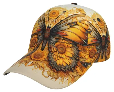 Image de Casquette à fleurs et papillons - Unie et réglable