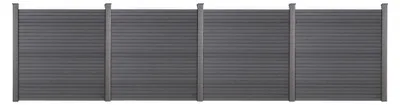 Produktbild von HOME DELUXE WPC Sichtschutzzaun CALLADO - 4 x Element + 5 x Pfosten I Sichtschutz Holzoptik, WPC Zaun Anthrazit, WPC Stecksystem Zaun