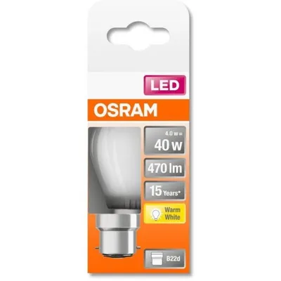 Image de OSRAM HOMELIGHTING 4058075437104 LED (monochrome) EEC E (A - G) B22d Pear shape 4 W = 40 W Warm white (Ø x L) 45 mm x 76 mm 1 pc(s)