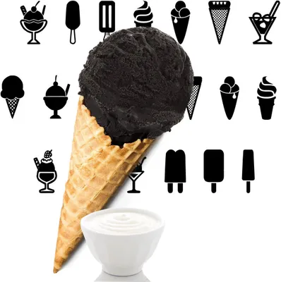 Image de Yaourt Noir Poudre de Glace Low Carb Vegan Sans Sucre, Sans Lactose 10 kg