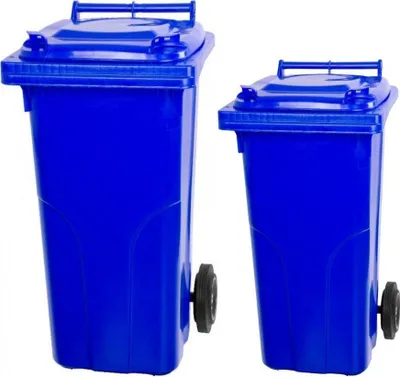 Produktbild von SuperSparSet 2x PROREGAL 2-Rad-Mülltonne MGB | HDPE-Kunststoff | 120 & 140 Liter | Blau