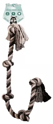 Image de Floss Boss corde dentaire en coton avec 5 nœuds - 145 cm