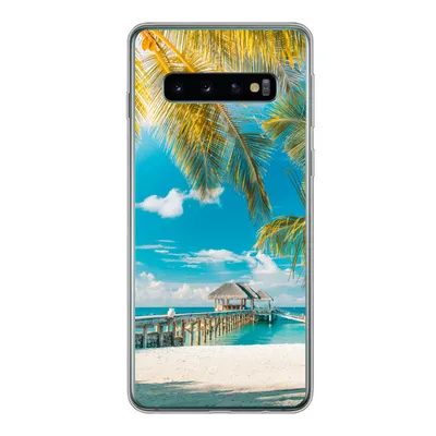Produktbild von MuchoWow® Handyhülle Schutzhülle Hülle für Samsung Galaxy S10 Tropisch - Strand - Palme Silikon Softcase Handy Hülle - Handytasche