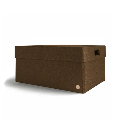 Produktbild von Aufbewahrungsbox CLASSIC Filz 61 x 44 x 28 cm mit Deckel in hellbraun meliert