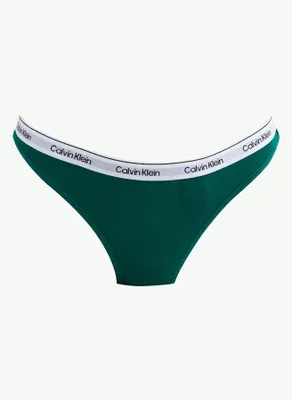Obrázek produktu pro Dámské tanga Calvin Klein s logem, modrá (barva Turf), velikost XXL