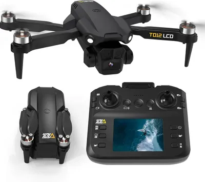 Productafbeelding van Opvouwbare Drone met Camera, Drones met LCD-schermtransmissie, Headless-modus, 90° Elektrische Aanpassing, RC Quadcopter voor Volwassenen, TD12LCD Dro