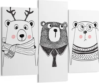 Produktbild von Bild auf Leinwand - Leinwandbild - Spaß süß Teddybär - 130x100cm - Wand Bild - Wanddeko - Leinwanddruck - Bilder - Kunstdruck - Wanddekoration - Leinwand bilder - Wandkunst - CB130x100-2925