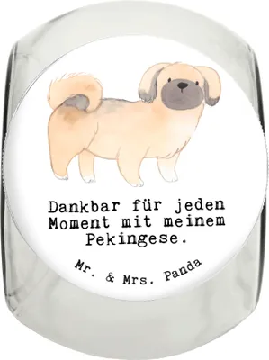 Produktbild von Mr. & Mrs. Panda Dose Pekingese Moment L 870ml - Weiß - Geschenk, Pekinese, Vorratsglas, aufbewahrungsglas, Vorratsbehälter, Bonbonglas, Keksdose, Peking-Palasthund
