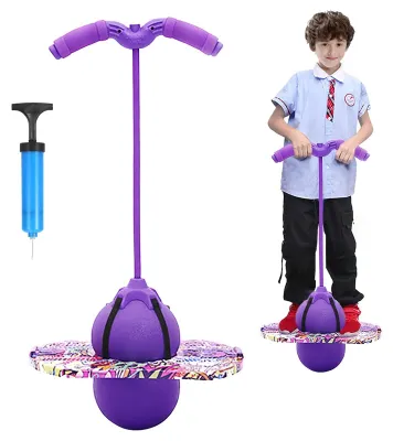 Immagine prodotto di Pogo stick per bambini, con maniglie e pompa per gonfiaggio