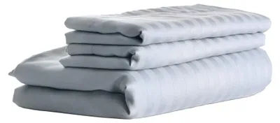 Produktbild von Gestreift - Bettwäsche - Baumwolle - Weiß - 200x200cm - Hotelbettwäsche