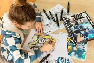 Produktbild von Sycomore Bastelset Manga Krieger Helden Kinder Zeichnen Set