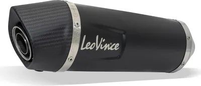 Obrázek produktu pro Zadní tlumič výfuku LeoVince LV ONE EVO Black Edition s homologací, černá nerezová ocel, karbonová koncovka pro Husqvarna Supermoto / Enduro 701 / KTM Enduro R / SMC R 690, modelový rok 2025–2026, E5+