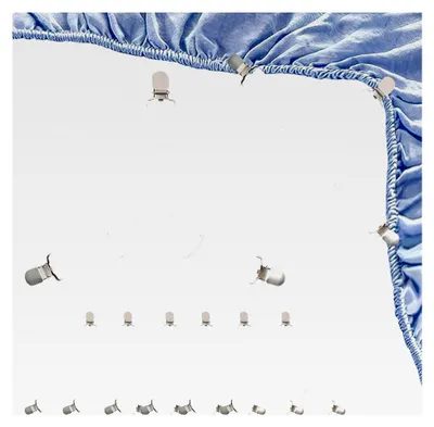 Produktbild von 8 Stück Bettlakenspanner, Dreieckige Bettlakenhalter mit Metallclips, Verstellbare Bettbefestigungen für Matratzen und Sofas