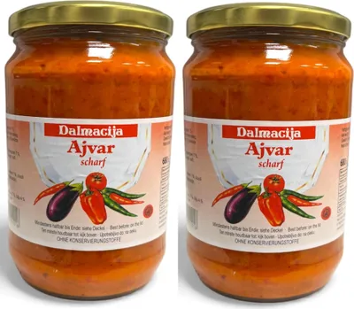 Produktbild von Dalmacija Ajvar scharf 2x 680g Paprikapaste Paprikazubereitung Creme