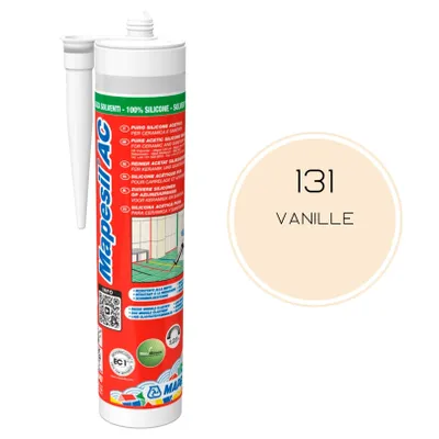 Produktbild von MAPEI® MAPESIL AC 1-Komponenten Fugen-Silikon 131 vanille 310 ml zum Abdichten mit BioBlock® ANTISCHIMMEL