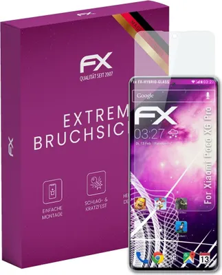 Produktbild von atFoliX FX-Hybrid-Glass Displayfolie kompatibel mit Xiaomi Poco X6 Pro Glasfolie