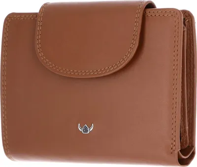 Produktbild von Golden Head Leder Geldbörse Polo RFID Protect Kombischeintasche mit Riegel 1237 Cognac braun